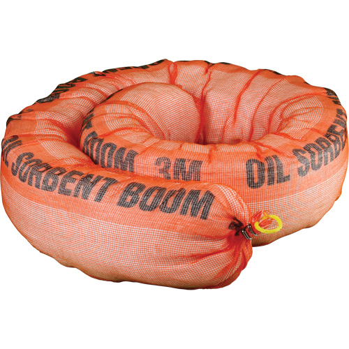 Barri&egrave;re de pollution absorbante pour produits p&eacute;troliers, Huile seulement, 1,5' lo x 10" la, Absorption 69,3 gal Groupe Generik