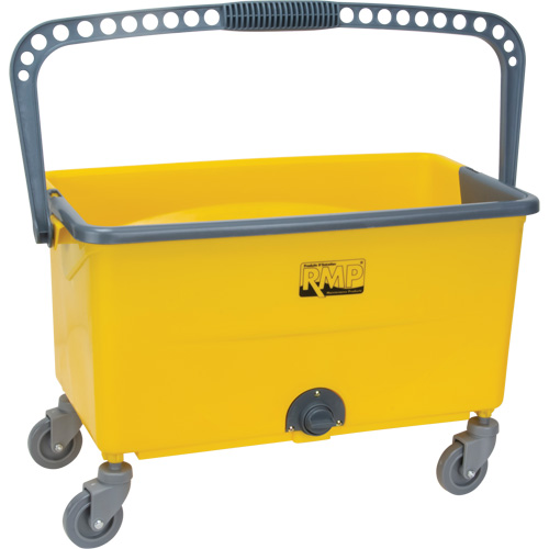 Seau et essoreuse pour vadrouille en microfibres, Passoire, 11 gal. US (44 pintes), Jaune Groupe Generik