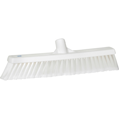 Fine Particle Push Broom, Fine/Split Bristles, 16-1/4", Polypropylene, White Groupe Generik