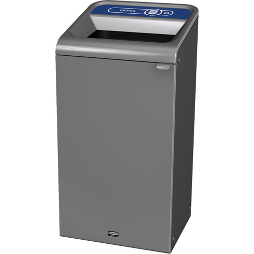 Conteneur pour d&eacute;chets de papier Configure, Vrac/Bord de rue/De bureau, Acier, 23 gal. US Groupe Generik