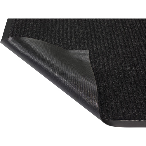 Tapis &agrave; nervures doubles, Essuie-pieds/grattoir, 2' x 3' x 1/4", Charbon Groupe Generik