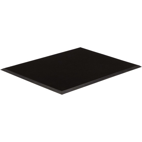 Tapis dentr&eacute;e Gritstop Fingermat, Caoutchouc, Grattoir Type, Motif Style pointe de doigt, 3' x 5', Noir Groupe Generik
