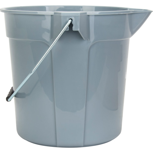 Round Bucket with Pouring Spout, 2.64 US Gal. (10.57 qt.) Capacity, Grey Groupe Generik
