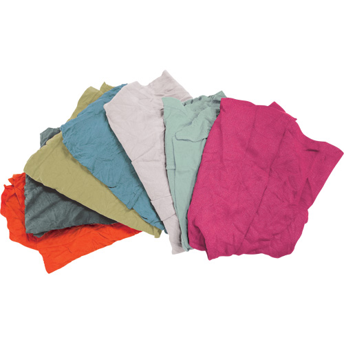 Chiffons fabriqu&eacute;s &agrave; partir de mat&eacute;riaux recycl&eacute;s, Tissu &eacute;ponge, M&eacute;lange de couleurs, 25 lb Groupe Generik