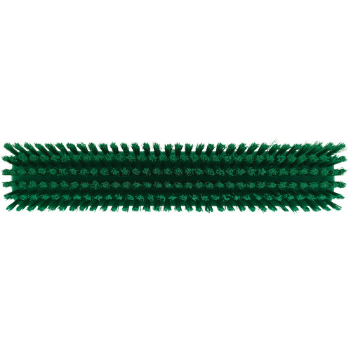 Push Broom Head, Fine/Stiff Bristles, 16-1/2", Polyester/Polypropylene, Green Groupe Generik