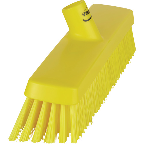 Push Broom Head, Fine/Stiff Bristles, 16-1/2", Polyester/Polypropylene, Yellow Groupe Generik
