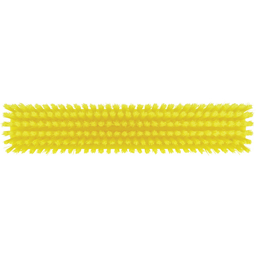 Push Broom Head, Fine/Stiff Bristles, 16-1/2", Polyester/Polypropylene, Yellow Groupe Generik