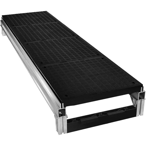 Trousse de plateforme de travail modulaire en aluminium lisse FOUNDATION, 18" la x 72" pr, Capacit&eacute; de 400 lb, Enti&egrave;rement soud&eacute; Groupe Generik