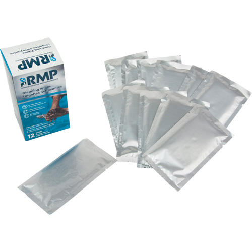 Lingettes nettoyantes emball&eacute;es individuellement, 12 lingettes, 8" x 9-1/2" Groupe Generik