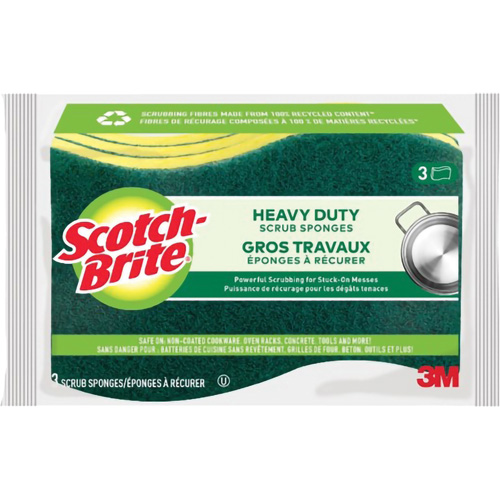 &eacute;ponge &agrave; r&eacute;curer pour les travaux intenses Scotch-Brite, &agrave; r&eacute;curer, 2-3/5" la x 4-2/5" l Groupe Generik