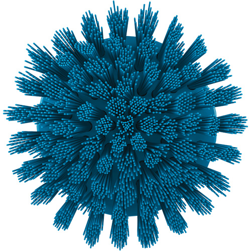 Brosse ronde HyDrive pour perceuse, Soies Tr&egrave;s ferme, Longueur de 3-1/10", Bleu Groupe Generik