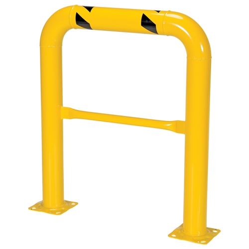 Garde-corps &agrave; profil &eacute;lev&eacute; pour machines, 3' la x 3,5' h, Jaune Groupe Generik