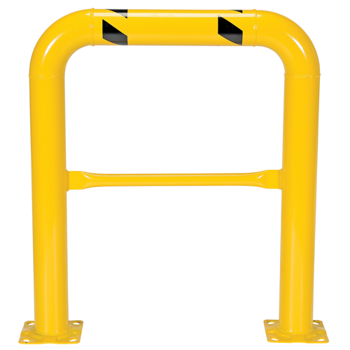 Garde-corps &agrave; profil &eacute;lev&eacute; pour machines, 3' la x 3,5' h, Jaune Groupe Generik