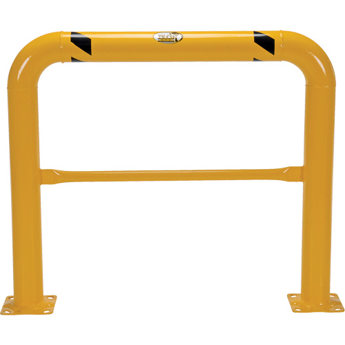 Garde-corps &agrave; profil &eacute;lev&eacute; pour machines, 4' la x 3,5' h, Jaune Groupe Generik