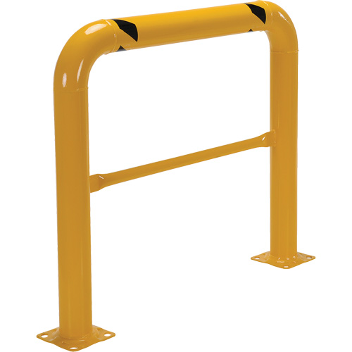 Garde-corps &agrave; profil &eacute;lev&eacute; pour machines, 4' la x 3,5' h, Jaune Groupe Generik