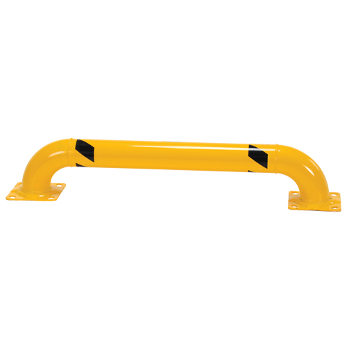 Garde-corps &agrave; profil bas pour rayonnages, 4' la x 0,75' h, Jaune Groupe Generik