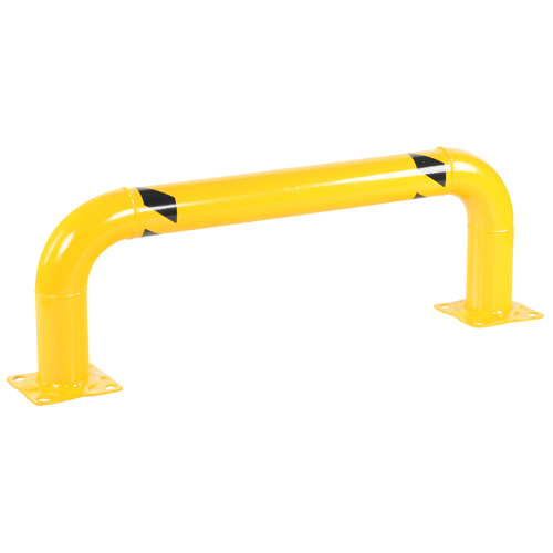 Garde-corps &agrave; profil bas pour rayonnages, 4' la x 1,4' h, Jaune Groupe Generik
