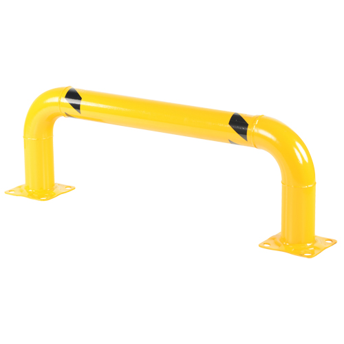 Garde-corps &agrave; profil bas pour rayonnages, 4' la x 1,4' h, Jaune Groupe Generik