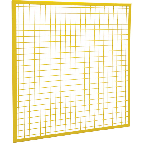 Wire Mesh Partition Components - Panels, 4' H x 4' W, Yellow Groupe Generik