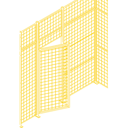 Composantes pour partitions & cloisons grillag&eacute;es - Portes battantes, 3' la x 7' h Groupe Generik