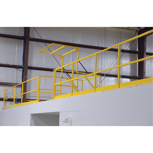 Barri&egrave;re de s&eacute;curit&eacute; pour mezzanine, 68-1/2" lo x 42" ha, 80-1/16" &eacute;lev&eacute;e, Jaune Groupe Generik