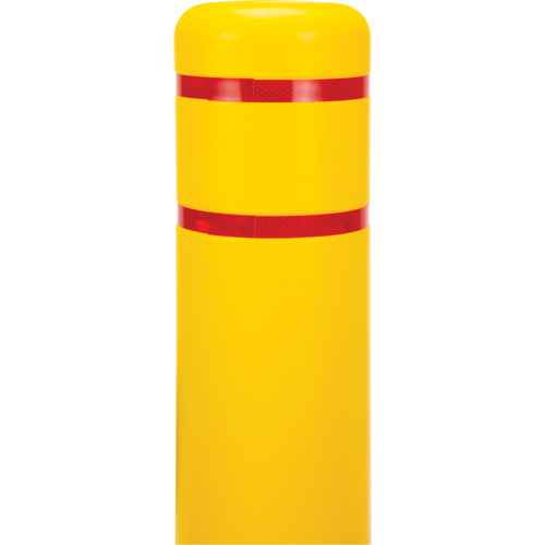 Polyethylene Bollard Cover, 6-5/8" Dia. x 52" L, Red/Yellow Groupe Generik