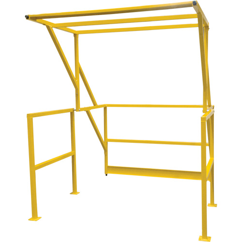 Barri&egrave;re de s&eacute;curit&eacute; pour mezzanine, 70" lo x 77" ha, 78" &eacute;lev&eacute;e, Jaune Groupe Generik