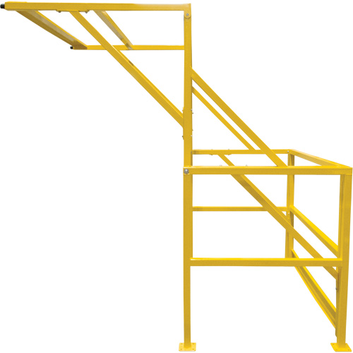 Barri&egrave;re de s&eacute;curit&eacute; pour mezzanine, 70" lo x 77" ha, 78" &eacute;lev&eacute;e, Jaune Groupe Generik