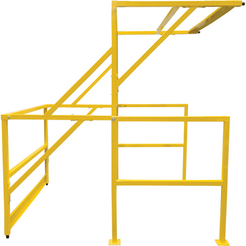 Barri&egrave;re de s&eacute;curit&eacute; pour mezzanine, 70" lo x 77" ha, 78" &eacute;lev&eacute;e, Jaune Groupe Generik