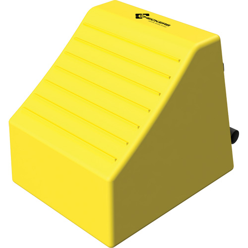 Cale de roue ultra-robuste pour l'exploitation mini&egrave;re Checkers Safety, PEHD, Jaune, 14-1/2" la x 17-1/2" p x 16" h Groupe Generik