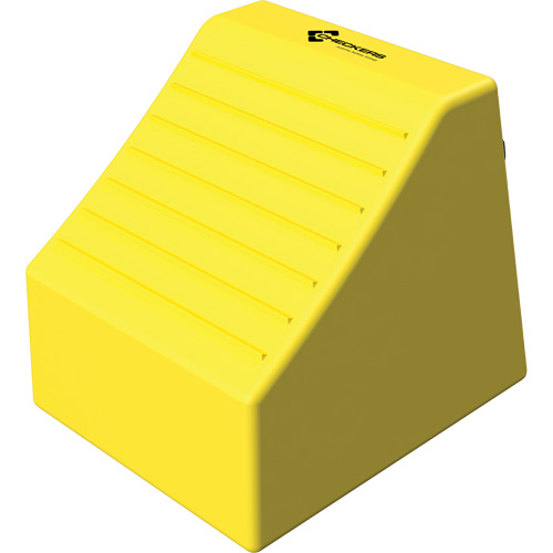 Cale de roue ultra-robuste pour l'exploitation mini&egrave;re Checkers Safety sans support, PEHD, Jaune, 14-1/2" la x 17-1/2" p x 16" h Groupe Generik