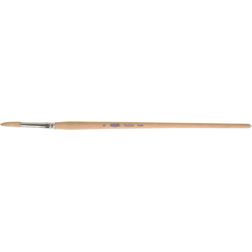 Pure White Bristle Round Marking Paint Brush, 1/4" Brush Width, White China, Wood Handle Groupe Generik