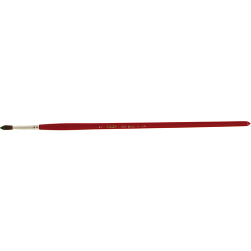 Pinceau de forme ronde pour marquage, Largeur de la brosse de 3/16", Soie de chameau, Manche &agrave; Bois Groupe Generik