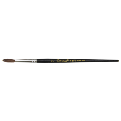 Pinceau pointu &agrave; soies noires pour artiste, Largeur de la brosse de 4 mm, Soie de chameau, Manche &agrave; Bois Groupe Generik