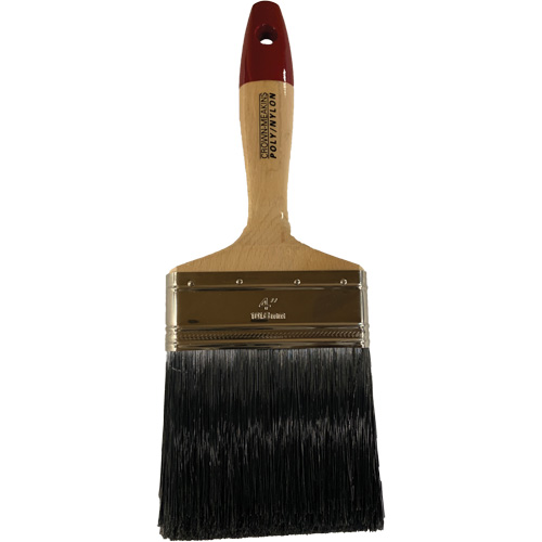 Paint Brush, Poly/Nylon, Wood Handle, 4" Width Groupe Generik