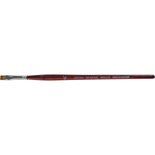Flat Artist Brush, 1/4" Brush Width, Synthetic, Wood Handle Groupe Generik