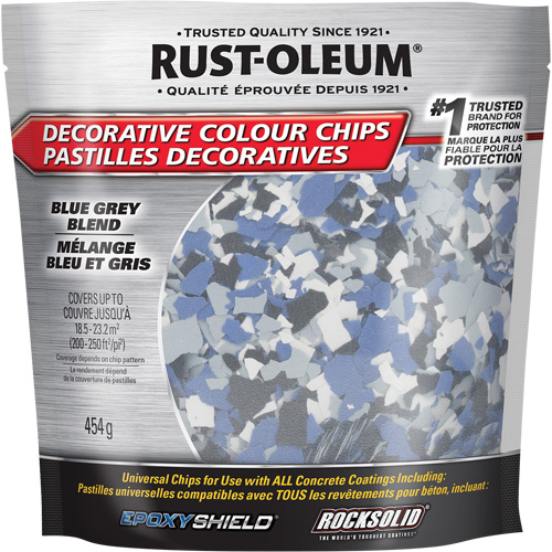 Pastilles de couleur d&eacute;coratives, 474 g, Sac, M&eacute;lange bleu gris Groupe Generik