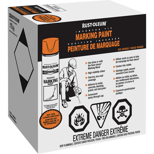 Inverted Marking Paint Spray, Aerosol Can Groupe Generik
