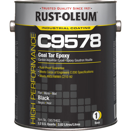 C9578 System Coal Tar High Solids Epoxy Base Component, Black, Gallon Groupe Generik