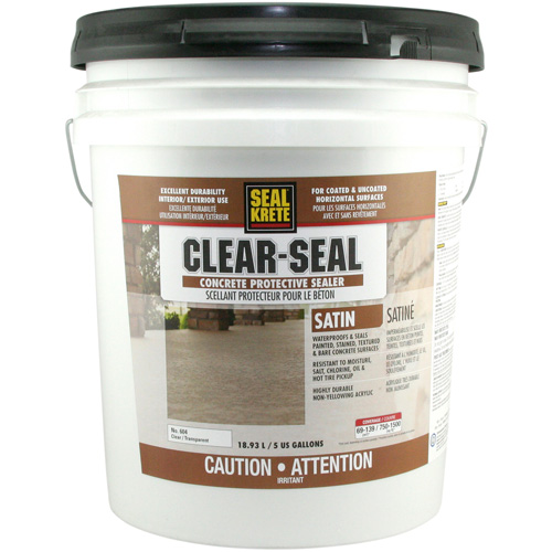 Produit d&eacute;tanch&eacute;it&eacute; protecteur Seal-Krete, 18,93 L, &agrave; l'eau, Satin, Transparent Groupe Generik