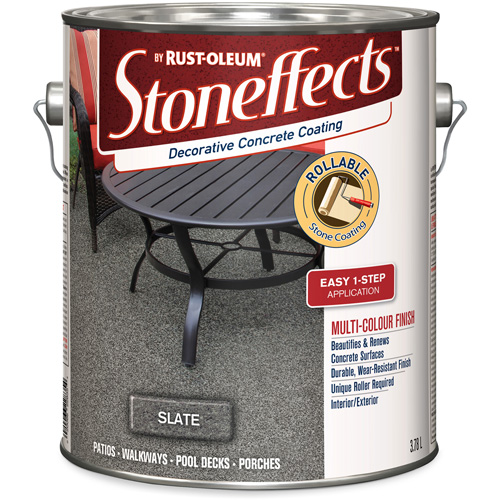 Rev&ecirc;tement de b&eacute;ton d&eacute;coratif Stoneffects, 3,4 L, &agrave; solvants, Textur&eacute;, Gris Groupe Generik