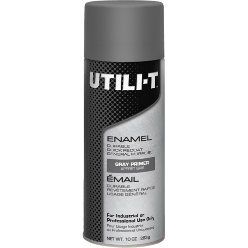 Peinture-&eacute;mail en a&eacute;rosol polyvalent UTILI-T, Appr&ecirc;t gris, 10 oz/283 g, Canette a&eacute;rosol Groupe Generik