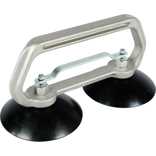 Vacuum Cups - Heavy-Duty Double Cup, 75 lbs. Capacity, 5", Pull-bar, 10" Handle Length Groupe Generik