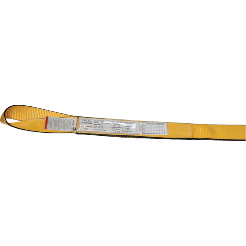 Nylon Slings, Single Ply, Twisted Eye, Type 4, 1" W x 3' L, 1600 lbs. Vertical Load Limit Groupe Generik