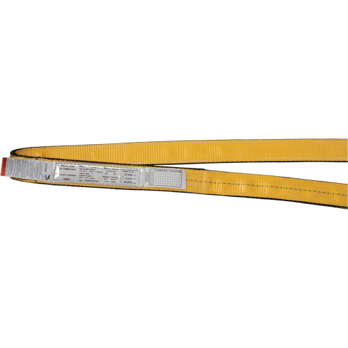 &eacute;lingues de levage en polyester, Pli Double, Sans fin, Type 5, 2" la x 3' lo, Capacit&eacute; verticale 12400 lb Groupe Generik