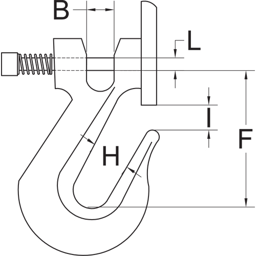 Clevis Grab Hook with Latch - Grade 70 Groupe Generik
