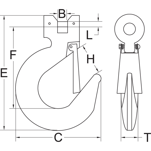 Clevis Slip Hook with Latch - Grade 70 Groupe Generik