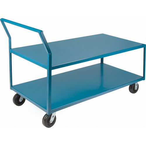 Heavy-Duty Low Profile Shop Carts, 2 Tiers, 30" W x 48" D x 41" H, 2400 lbs. Cap. Groupe Generik