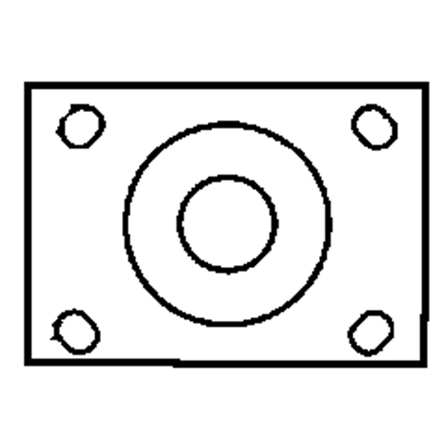 Roulette &agrave; freinage complet, Pivotant avec frein, 6" (152,4 mm), Caoutchouc, 450 lb (204 kg) Groupe Generik