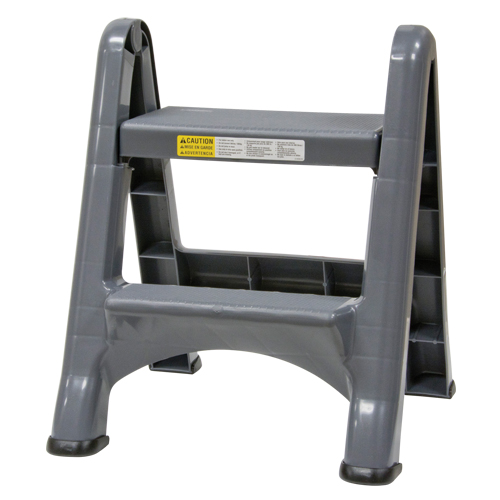 Folding Step Stool, 2 Steps, 19-1/2" x 20-1/2" x 22-3/4" High Groupe Generik